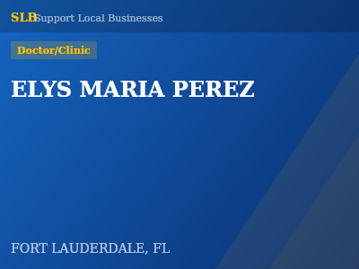 ELYS MARIA PEREZ — Doctor/Clinic in FORT LAUDERDALE, FL