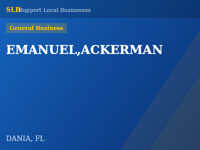 EMANUEL,ACKERMAN — General Business in DANIA, FL