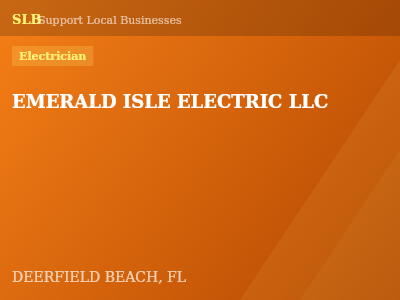 EMERALD ISLE ELECTRIC LLC — Electrician in DEERFIELD BEACH, FL