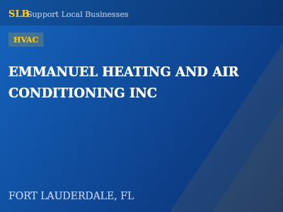 EMMANUEL HEATING AND AIR CONDITIONING INC — HVAC in FORT LAUDERDALE, FL