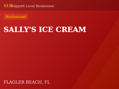 SALLY'S ICE CREAM — Restaurant in FLAGLER BEACH, FL