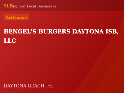 BENGEL'S BURGERS DAYTONA ISB, LLC — Restaurant in DAYTONA BEACH, FL