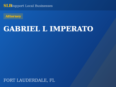 GABRIEL L IMPERATO — Attorney in FORT LAUDERDALE, FL