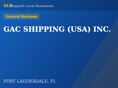 GAC SHIPPING (USA) INC. — General Business in FORT LAUDERDALE, FL