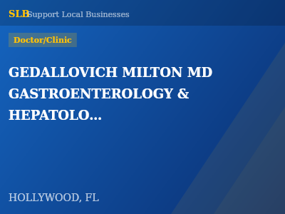GEDALLOVICH MILTON MD GASTROENTEROLOGY & HEPATOLOGY — Doctor/Clinic in HOLLYWOOD, FL