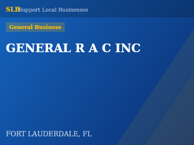 GENERAL R A C INC — General Business in FORT LAUDERDALE, FL