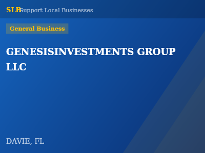 GENESISINVESTMENTS GROUP LLC — General Business in DAVIE, FL