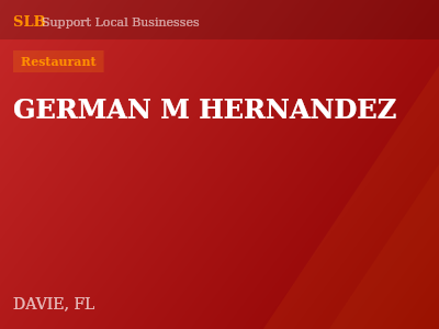 GERMAN M HERNANDEZ — Restaurant in DAVIE, FL