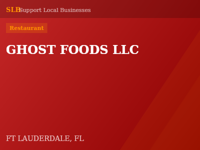 GHOST FOODS LLC — Restaurant in FT LAUDERDALE, FL