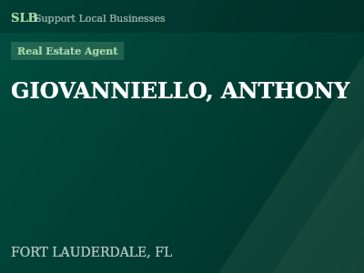 GIOVANNIELLO, ANTHONY — Real Estate Agent in FORT LAUDERDALE, FL