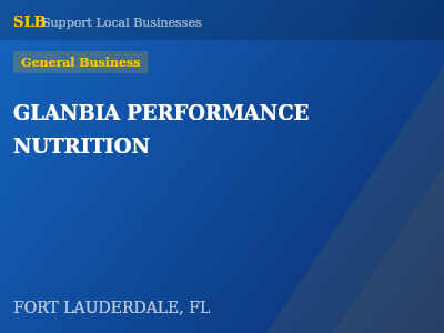 GLANBIA PERFORMANCE NUTRITION — General Business in FORT LAUDERDALE, FL