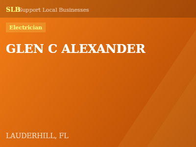 GLEN C ALEXANDER — Electrician in LAUDERHILL, FL