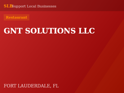 GNT SOLUTIONS LLC — Restaurant in FORT LAUDERDALE, FL