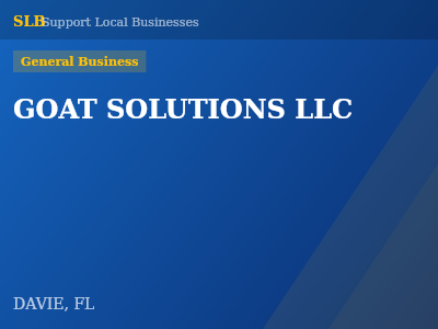GOAT SOLUTIONS LLC — General Business in DAVIE, FL