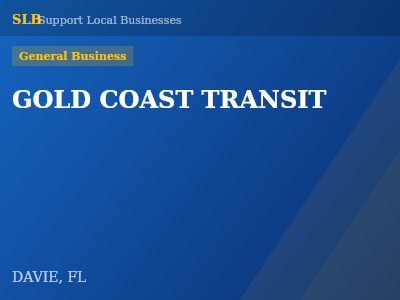GOLD COAST TRANSIT — General Business in DAVIE, FL