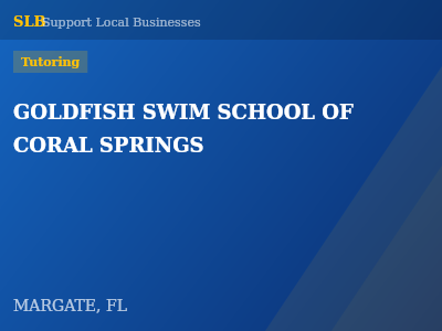 GOLDFISH SWIM SCHOOL OF CORAL SPRINGS — Tutoring in MARGATE, FL