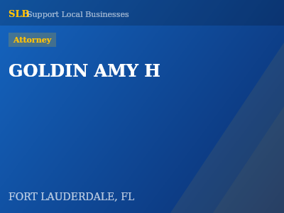 GOLDIN AMY H — Attorney in FORT LAUDERDALE, FL