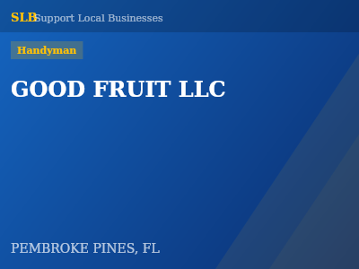 GOOD FRUIT LLC — Handyman in PEMBROKE PINES, FL