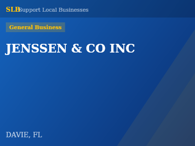 JENSSEN & CO INC — General Business in DAVIE, FL