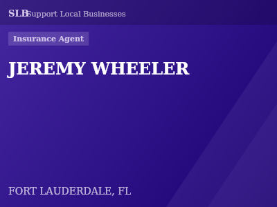 JEREMY WHEELER — Insurance Agent in FORT LAUDERDALE, FL