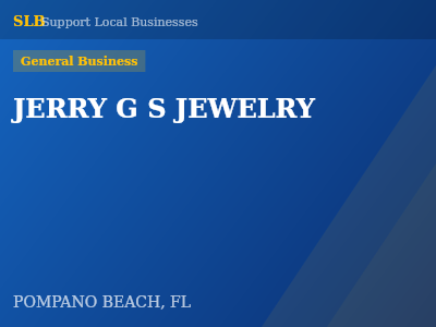 JERRY G S JEWELRY — General Business in POMPANO BEACH, FL