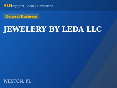 JEWELERY BY LEDA LLC — General Business in WESTON, FL