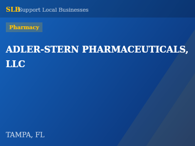 ADLER-STERN PHARMACEUTICALS, LLC — Pharmacy in TAMPA, FL