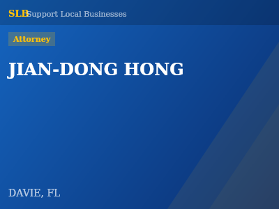 JIAN-DONG HONG — Attorney in DAVIE, FL