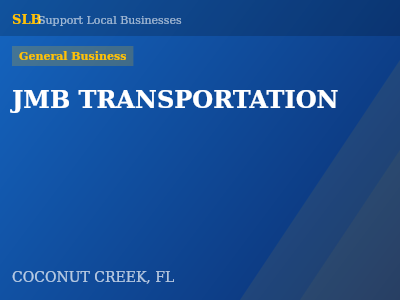 JMB TRANSPORTATION — General Business in COCONUT CREEK, FL