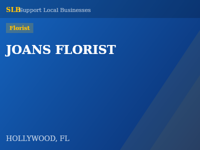 JOANS FLORIST — Florist in HOLLYWOOD, FL