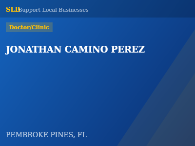JONATHAN CAMINO PEREZ — Doctor/Clinic in PEMBROKE PINES, FL