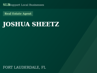 JOSHUA SHEETZ — Real Estate Agent in FORT LAUDERDALE, FL