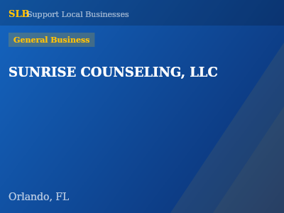 SUNRISE COUNSELING, LLC — General Business in Orlando, FL