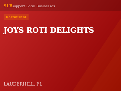 JOYS ROTI DELIGHTS — Restaurant in LAUDERHILL, FL