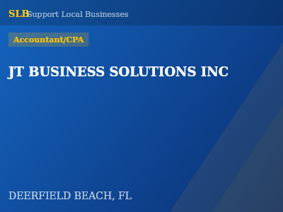 JT BUSINESS SOLUTIONS INC — Accountant/CPA in DEERFIELD BEACH, FL