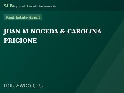 JUAN M NOCEDA & CAROLINA PRIGIONE — Real Estate Agent in HOLLYWOOD, FL