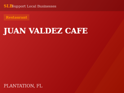 JUAN VALDEZ CAFE — Restaurant in PLANTATION, FL