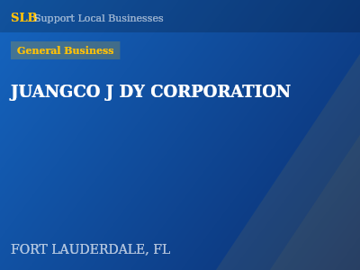JUANGCO J DY CORPORATION — General Business in FORT LAUDERDALE, FL
