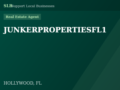 JUNKERPROPERTIESFL1 — Real Estate Agent in HOLLYWOOD, FL