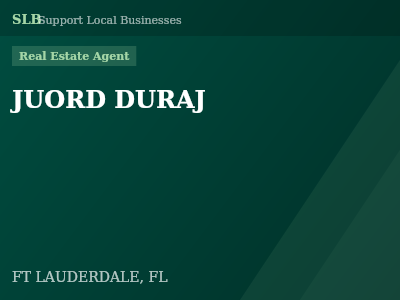 JUORD DURAJ — Real Estate Agent in FT LAUDERDALE, FL
