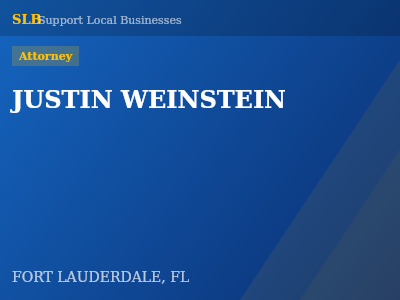 JUSTIN WEINSTEIN — Attorney in FORT LAUDERDALE, FL