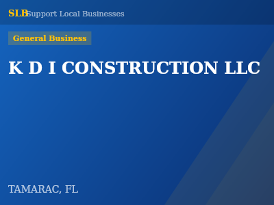 K D I CONSTRUCTION LLC — General Business in TAMARAC, FL