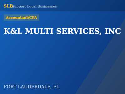 K&L MULTI SERVICES, INC — Accountant/CPA in FORT LAUDERDALE, FL