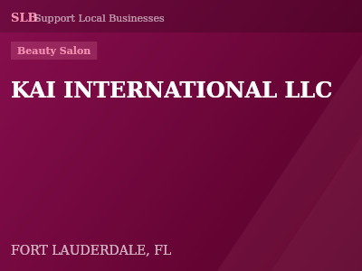 KAI INTERNATIONAL LLC — Beauty Salon in FORT LAUDERDALE, FL