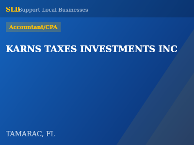 KARNS TAXES INVESTMENTS INC — Accountant/CPA in TAMARAC, FL