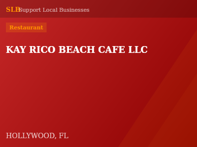 KAY RICO BEACH CAFE LLC — Restaurant in HOLLYWOOD, FL