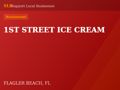 1ST STREET ICE CREAM — Restaurant in FLAGLER BEACH, FL