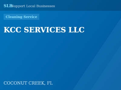 KCC SERVICES LLC — Cleaning Service in COCONUT CREEK, FL