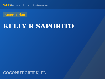KELLY R SAPORITO — Veterinarian in COCONUT CREEK, FL