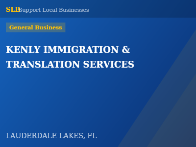 KENLY IMMIGRATION & TRANSLATION SERVICES — General Business in LAUDERDALE LAKES, FL